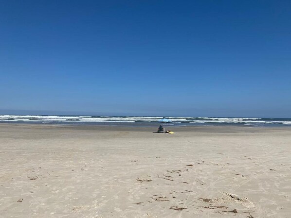 Playa en los alrededores y camastros 