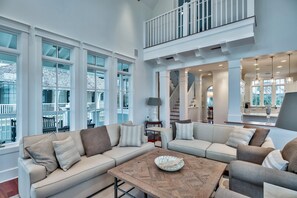 TV, DVD player, books, video library