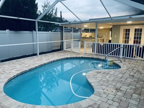 Piscina externa, piscina aquecida