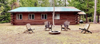Rustic log cabin