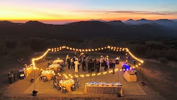 Espace banquet en plein air