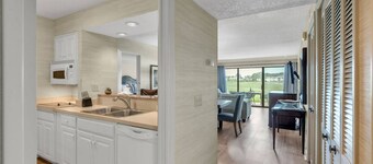 Spacious 2BR Golf Course Condo w/ Large Patio, 4 Queen Beds & Workspaces – Perfect for Any Getaway!