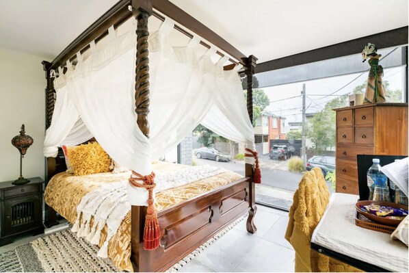 1 bedroom, desk, soundproofing, iron/ironing board