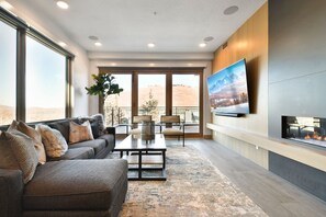 TV, fireplace, DVD player