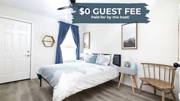 2 bedrooms, iron/ironing board, travel crib, WiFi (free)