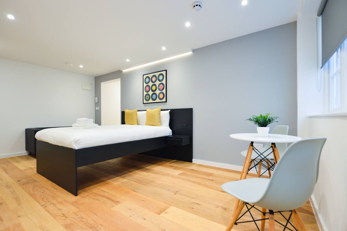 Lower Ground Floor Deluxe Studio Apartment | 防敏寢具、遮光窗簾/窗簾、熨斗/熨衫板、免費 Wi-Fi