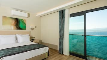 Chambre Premium, 1 chambre, non-fumeurs, vue mer | 2 chambres, draps en coton égyptien, literie de qualité supérieure