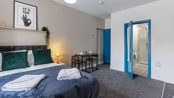 Desk, iron/ironing board, travel crib, WiFi