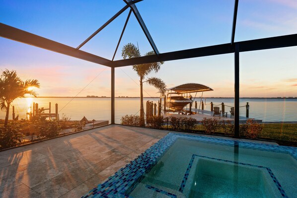 Outdoor pool, a heated pool