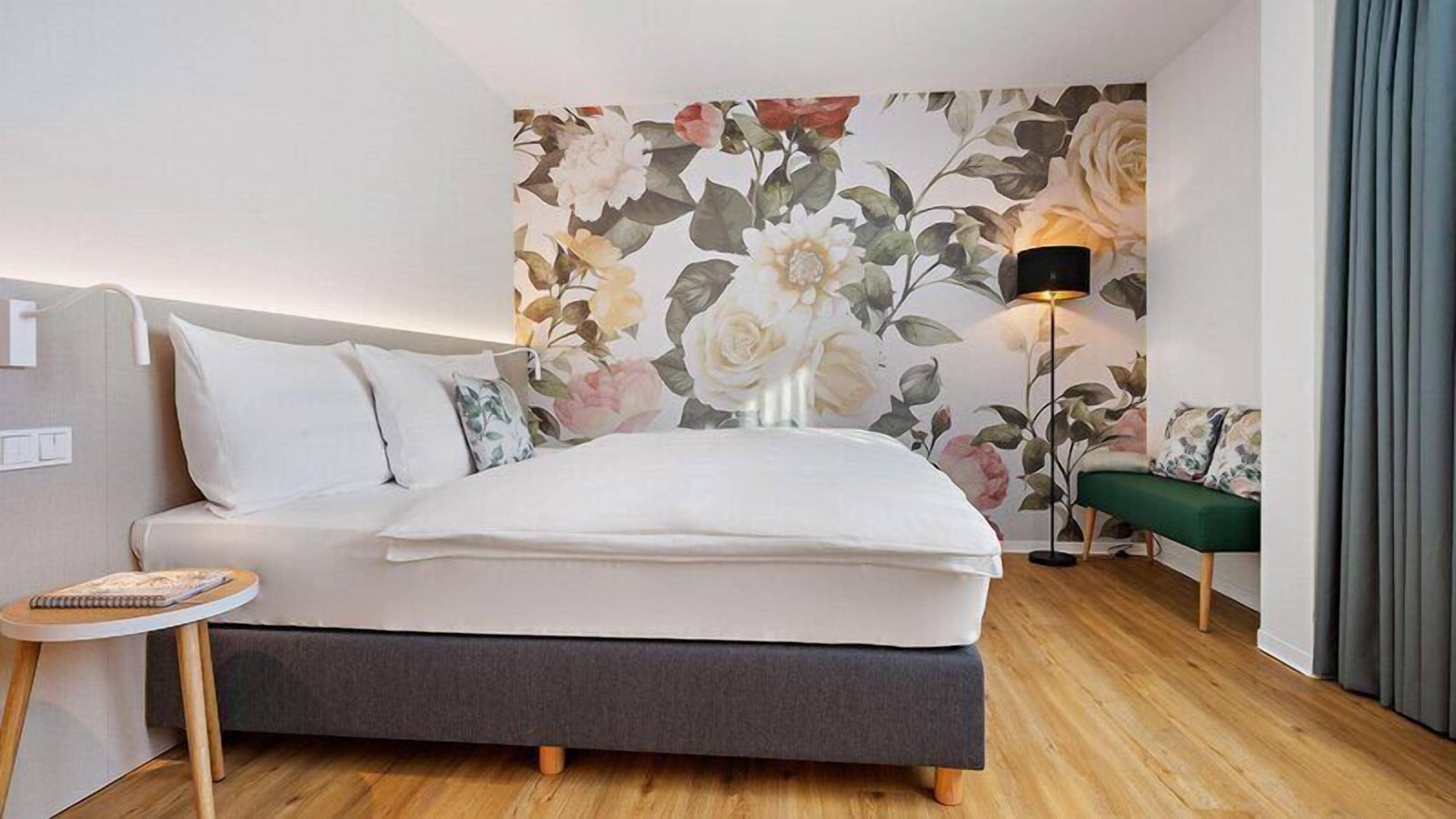 Hypo-allergenic bedding available, desk, laptop workspace, soundproofing