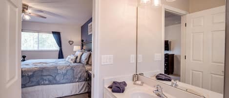 Hair dryer, towels, toilet paper