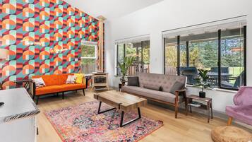 Smart TV, video games, DVD player, table football