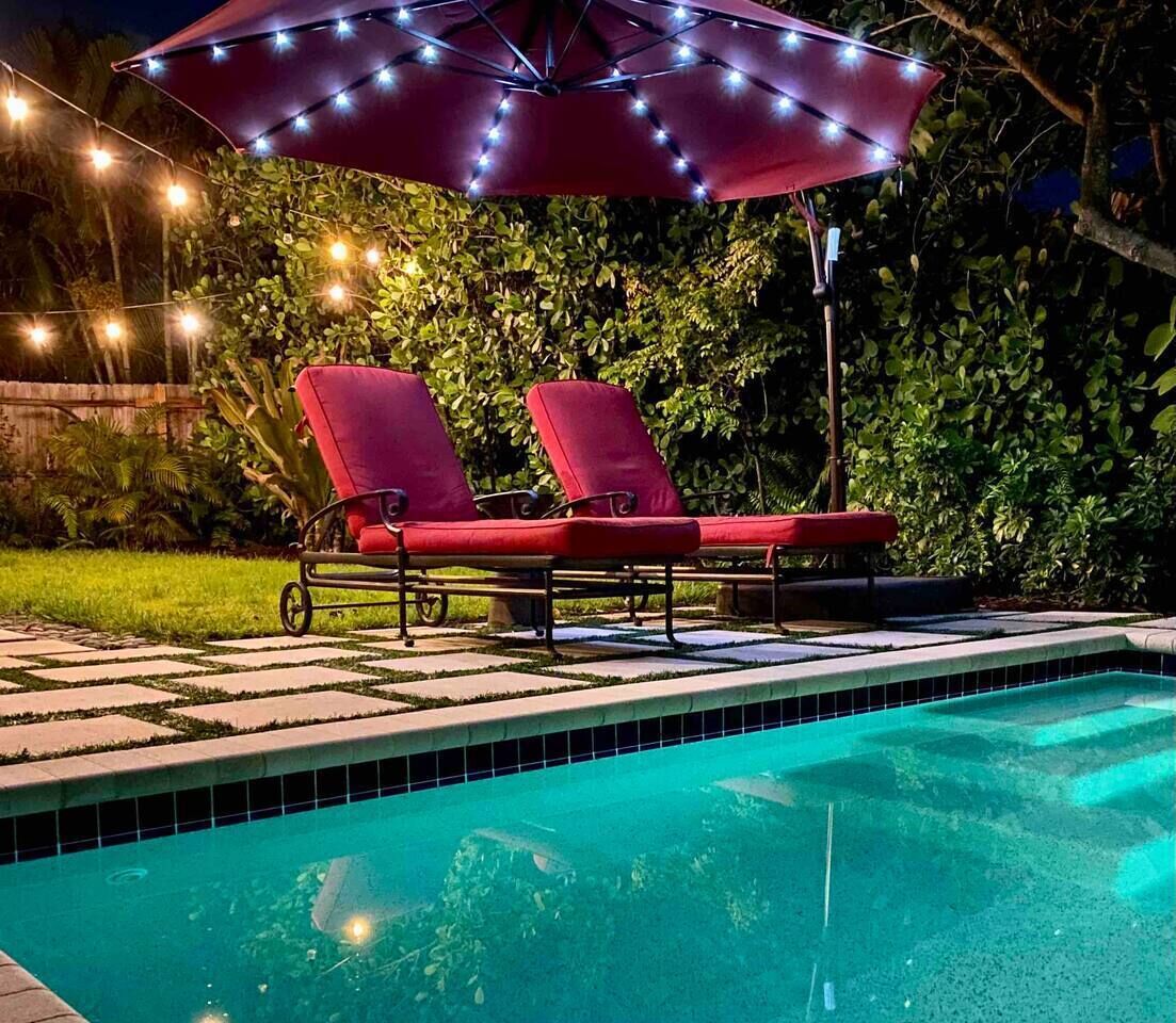 A heated pool