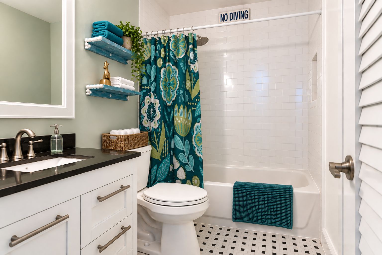 One Full Bathroom