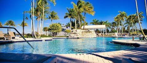 Outdoor pool, a heated pool