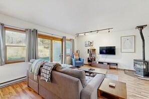 TV, fireplace, DVD player