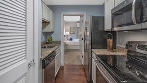 Microwave, stovetop, dishwasher, cookware/dishes/utensils - The Kings Creek Estates (Williamsburg)