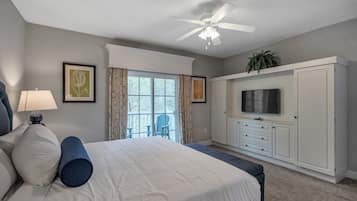 1 bedroom, laptop workspace, iron/ironing board, bed sheets