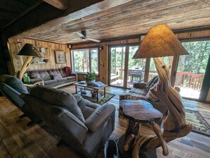 Smart TV, fireplace, computer monitors, printers