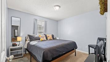 Desk, iron/ironing board, free WiFi, bed sheets