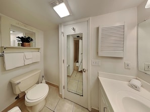 Condo, 1 King Bed, Pool View | Bathroom | Towels, toilet paper - Surf Villa 626 (Ponte Vedra Beach)