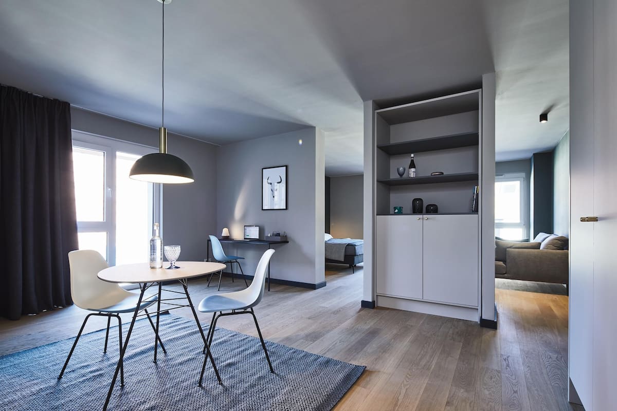 In-room safe, desk, laptop workspace, blackout drapes