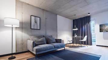 Caja de seguridad en la habitación y escritorio