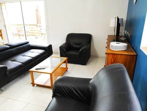 Televisión y chimenea 