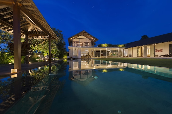 Front of property – evening/night