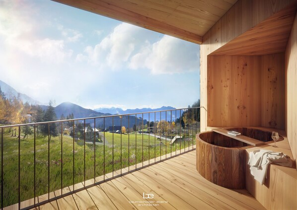 View from room - Peterhof Chalets (Zwischenwasser)