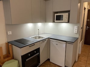 Fridge, microwave, oven - Quiet studio for 4 pers. with terrace in Samoëns (Samoëns)