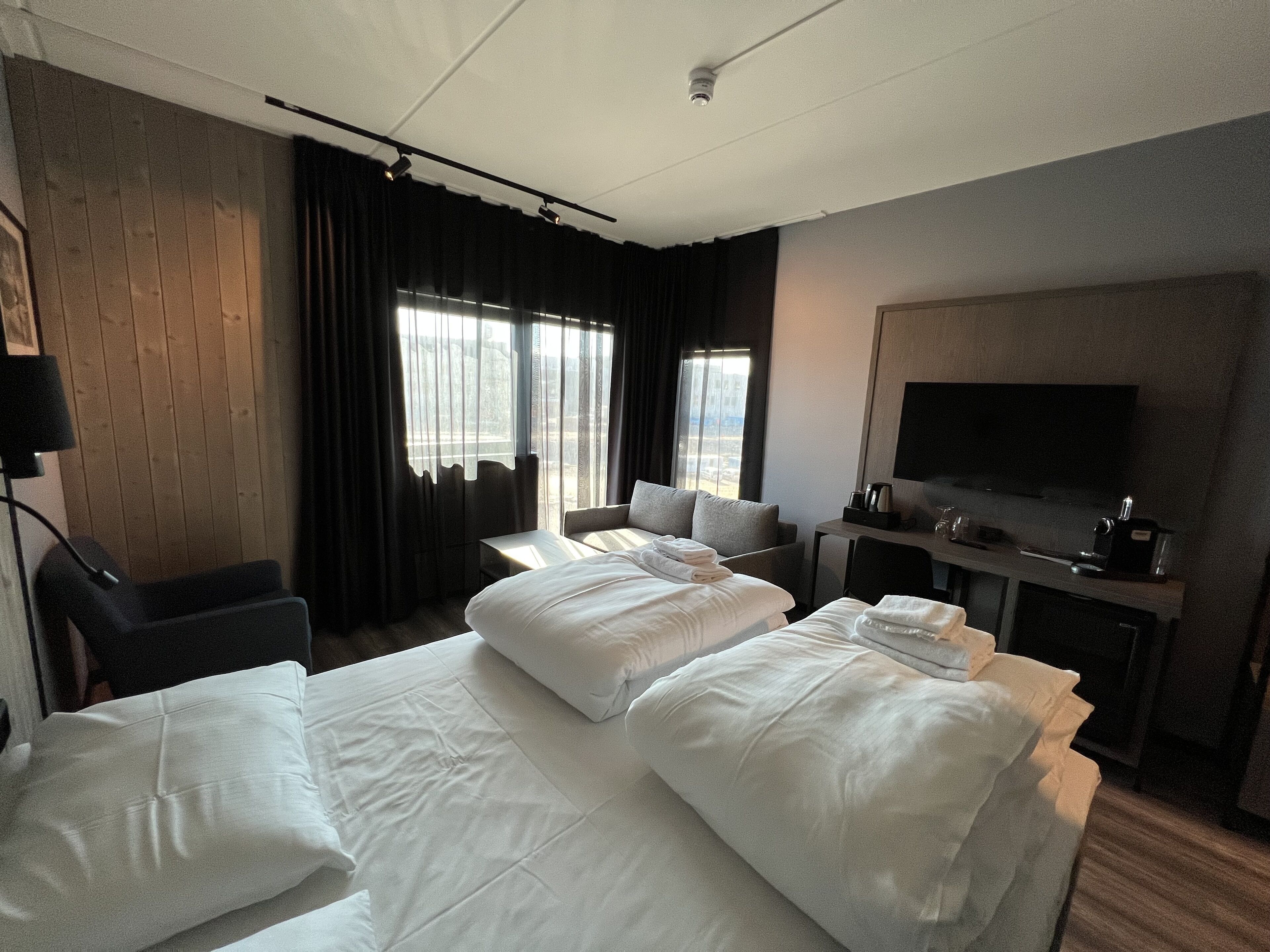 superior double room | 1 bedroom, desk, laptop workspace, blackout curtains