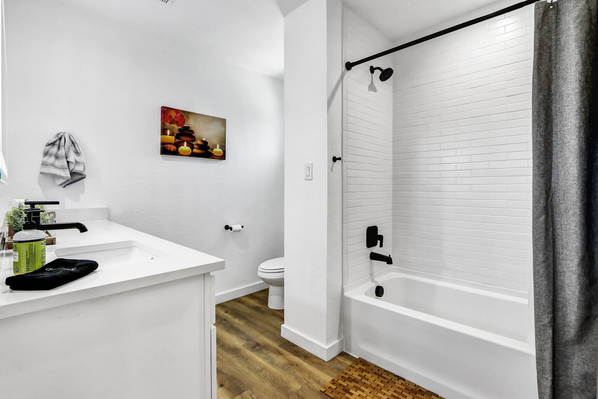 Hair dryer, towels