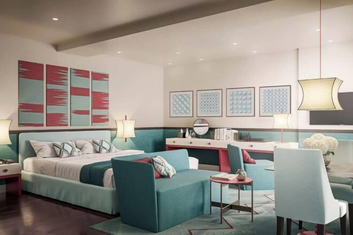 2 bedrooms, premium bedding, in-room safe, desk