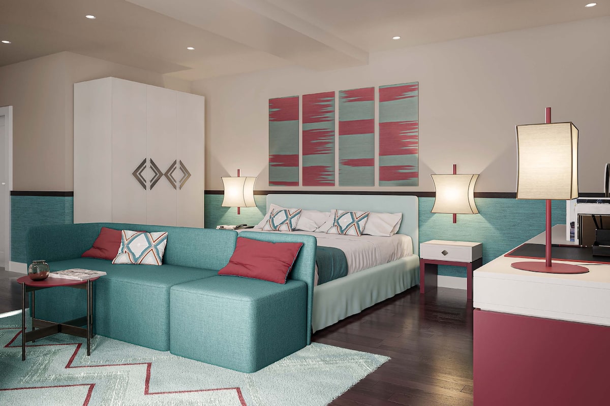 Deluxe Suite, 1 King Bed, Non Smoking, City View | Premium bedding, in-room safe, desk, laptop workspace