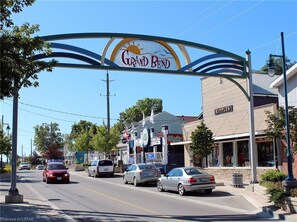 Explore Grand Bend's charming town center, featuring local businesses and a welcoming atmosphere.