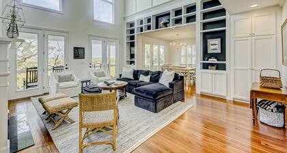 Wonderful coastal home with ocean & creek views, Ping-Pong table, & dock