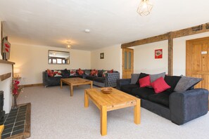 Cottage | Living room | TV, fireplace - The Kilns@the West Dry (St Austell)
