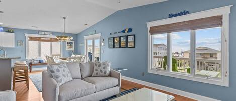 TV, fireplace, DVD player, foosball