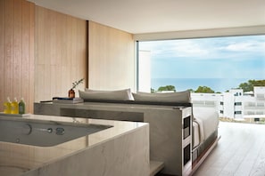 Presidential Suite, 1 Bedroom, Ocean View | Premium bedding, down comforters, pillowtop beds, minibar