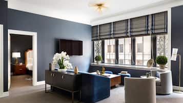 Suite, 1 Bedroom | Living area | 55-inch Smart TV with digital channels, TV, Netflix