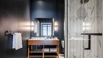 Suite, 1 Bedroom | Bathroom | Designer toiletries, hair dryer, bathrobes, towels