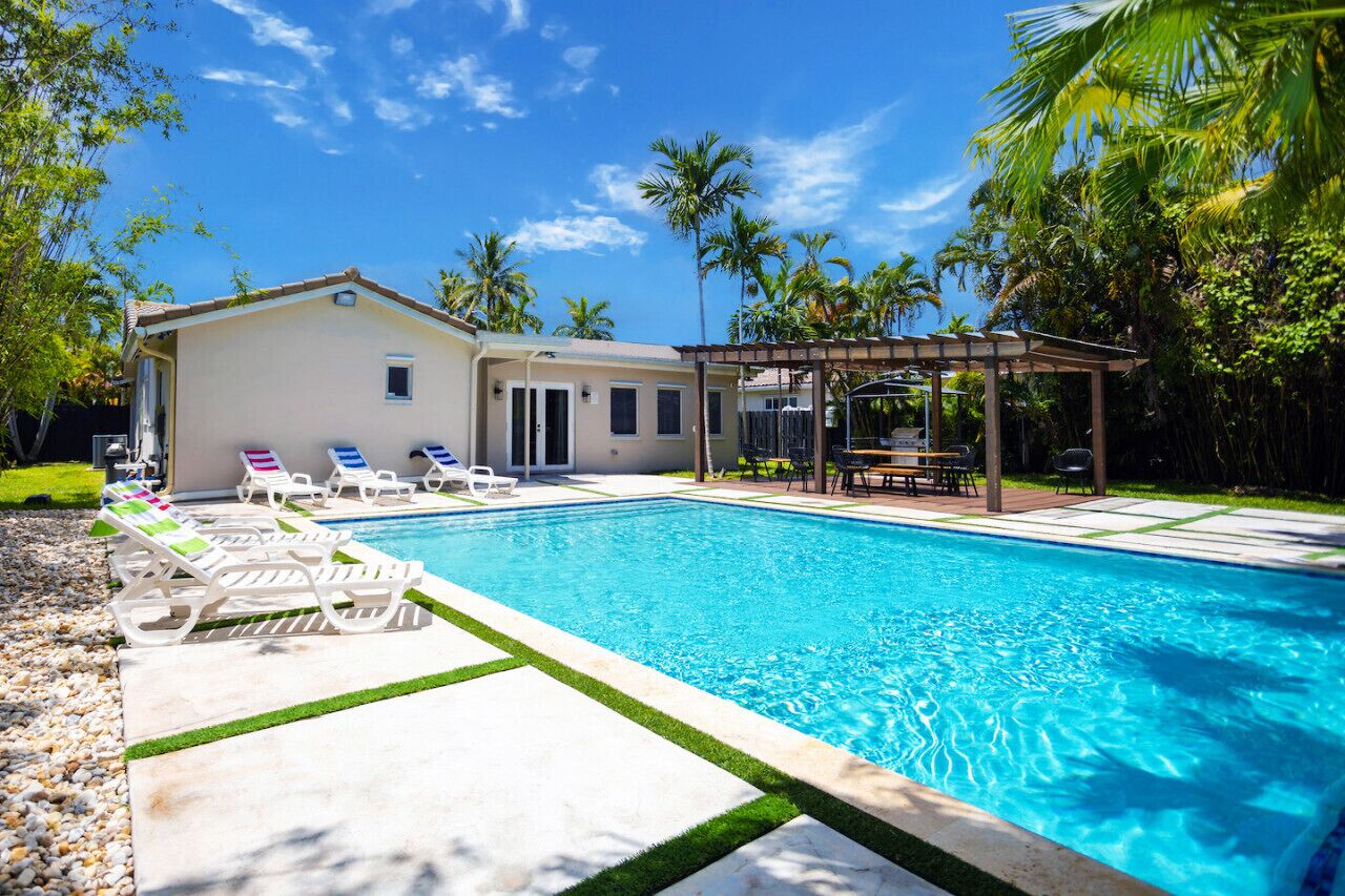 A heated pool