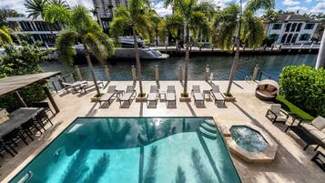 Outdoor pool, a heated pool