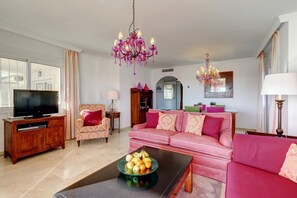 TV, DVD player, stereo