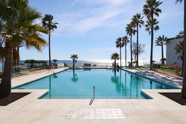 A heated pool