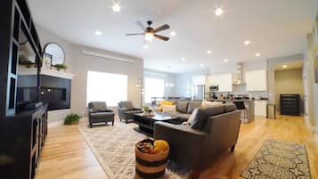 Smart TV, fireplace, offices