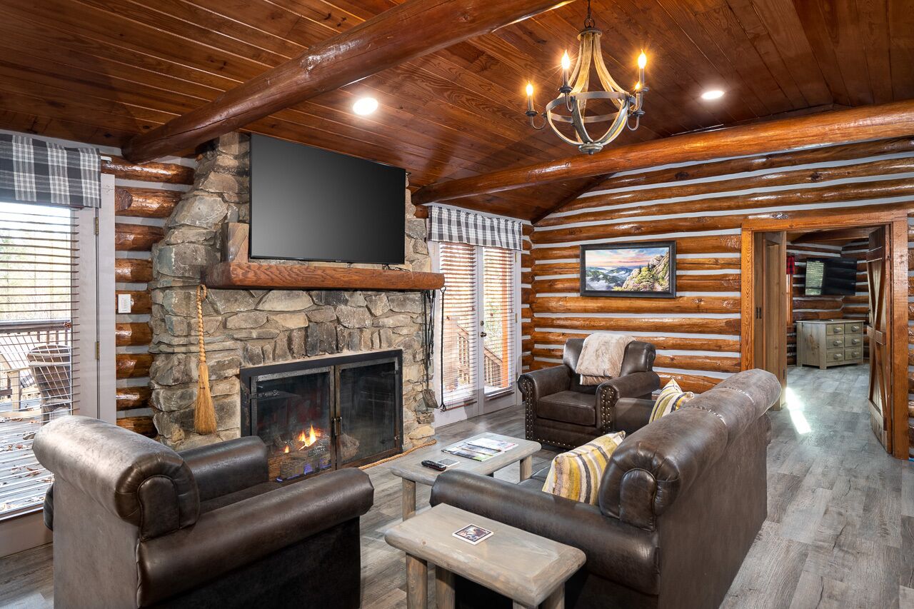 TV, fireplace, video games