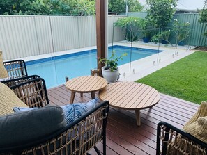 A heated pool