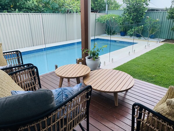 A heated pool